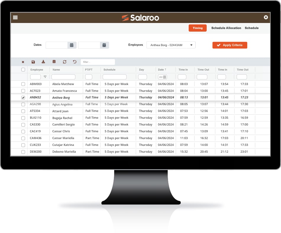 Salaroo Time and Attendance