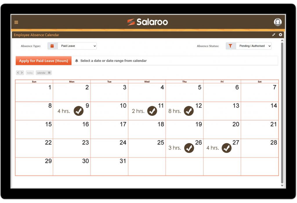 Salaroo Absence Management=
